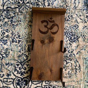 Om handmade yoga mat rack